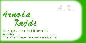 arnold kajdi business card